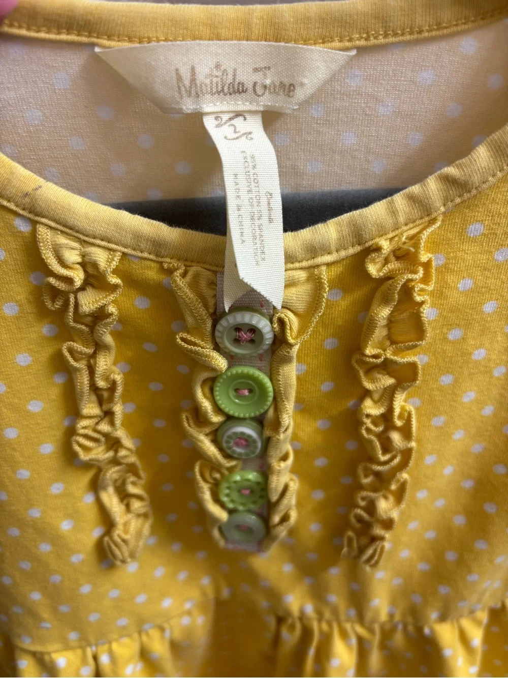 Matilda Jane Sun Flare Yellow Polka Dot Lap Dress